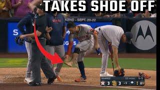 Umpire EJECTS Jose Altuve For Taking His Shoe Off