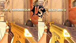 CS2 AK-47 Gold Brick VS Gold Arabesque - Comparison [4K60FPS]