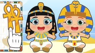 BABY ALEX AND LILY Dress up as Cleopatra and Tutankhamon | Educational Cartoons