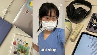 STUDY VLOG  productive lab days, midterms weeks of a dental student, baggu haul