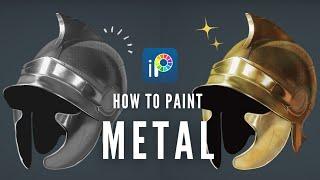 How to Paint METAL Digitally | Shiny Metal Armour | IbisPaint X Tutorial + Process