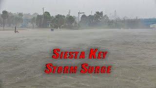 Storm Surge Overtakes Siesta Key, Florida - Hurricane Helene