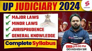 UP Judiciary Syllabus 2024 | UPPCS J Syllabus | UP Judiciary Syllabus | Devashish Sir