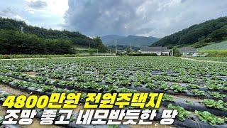 [평창 토지] 가격 저렴, 조망 굿, 네모반듯 편안한 전원주택지, 강원도 평창군 토지 매매