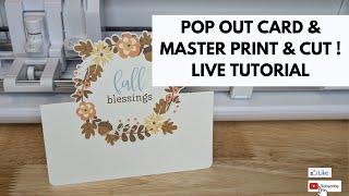 LIVE Silhouette Studio Tutorial: How to Create a Pop Out Top Card & Master Print & Cut