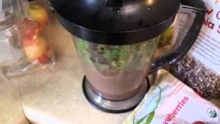 Yummy Vegan Green Lunch Smoothie With Fruit | aPlantBasedDiet.org