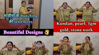 Beautiful Designs   Kundan, 1gm gold, pearl, stone work jewelrys jewelry collection