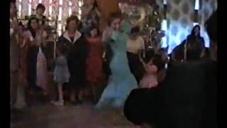 Gypsy wedding, Moscow, Russia. A girl dancing.