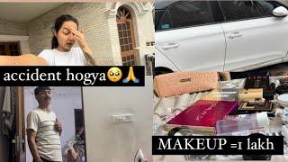 ACCIDENT HOGYA BHOT MUSHKIL BCHIMAKEUP WORTH 1 lakh 