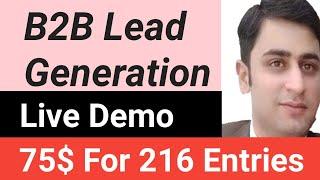 B2B Lead Generation Data Entry Virtual Assistant | Freelancing live working | Technical Learning