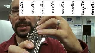 Concert B-Flat Major Scale  - Clarinet Tutorial & Note Map