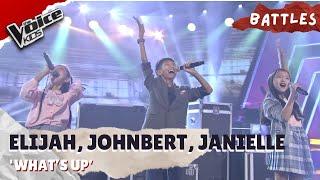 Elijah Jane, Johnbert, and Janielle confidently perform ‘What’s Up’ | The Voice Kids