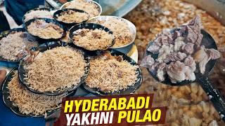 Hyderabadi Yakhni Pulao Making & Spicy Tawa Kaleji | The Ultimate Street Food