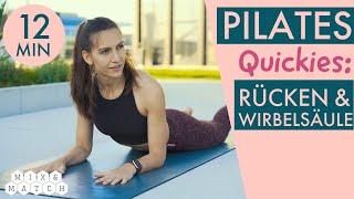 12 MIN PILATES Quickie: RÜCKEN & WIRBELSÄULE |  Mix & Match dein Workout!