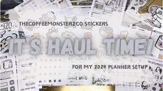 Sticker Haul For My 2024 Planner | TheCoffeeMonsterzco