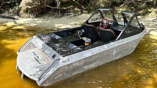 Rebuilding and upgrading a wrecked 300hp mini jet-boat. It sounds insane now