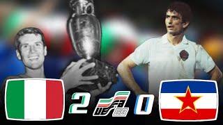 History is made in Rome! ️️ Italy  defeats Yugoslavia  and wins their first European title68.