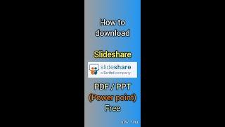 How to download Slideshare PDF/PPT (Power point) Free