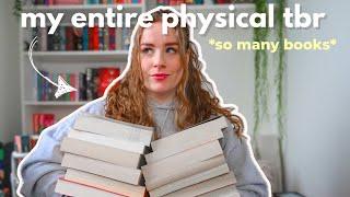 every book on my *physical* TBR  all my unread books