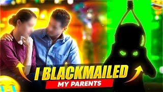 I BLACKMAILED MY PARENTS  FUNNY STORY - Garena Free Fire