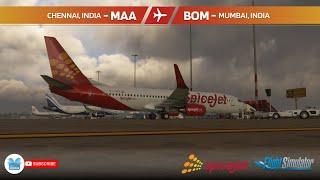 #MSFS #LIVE /  #MAA - #Chennai  #Mumbai - #BOM  / #pmdg737 / SEJ544