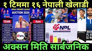 NPL मा १२८ नेपाली खेलाडीकाे भाग्य चम्किने||nepal premier league auctions nepali players