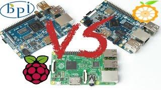 Raspberry Pi 2 VS Orange Pi 2 VS BPi-M2