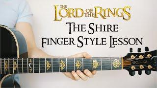 Shire Music (Concerning Hobbits)  Finger-Style Lesson (TAB, Play-Along) Lord Of The Rings