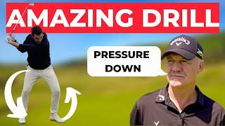 PETE COWEN DRILL - How To Create Downward Pressure in Golf Swing