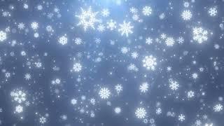 Falling Snowflake and White Snow Particle Winter Christmas Holiday Motion Background Relaxing music