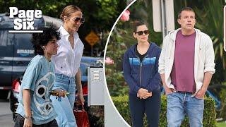 Jennifer Lopez goes shopping with Emme, Ben Affleck spends the day with ex Jennifer Garner