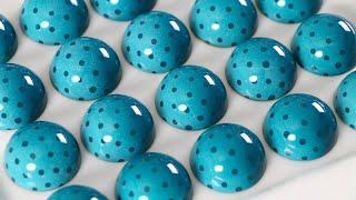 Chocolate Bonbon Design | Blue Polka Dots With Fade