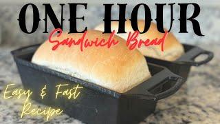 One Hour Soft Sandwich Bread Recipe! Fast & Easy! #recipe