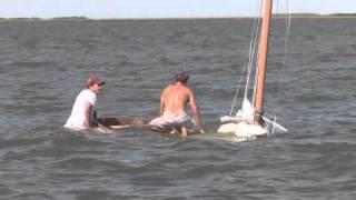 Cat Boat Capsizes on the Barnegat Bay