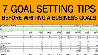 7 Goal Setting tips before Writing a Business Goals for your Small Business