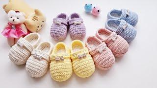 코바늘 아기신발 (crochet Baby booties)