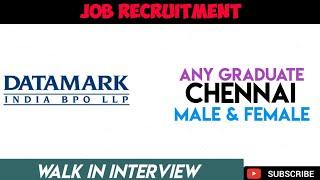 Datamark India Bpo Ltd Job Vacancy||Ambattur Jobs||Male & Female||Tamilnadu Jobs||Mnc Jobs||