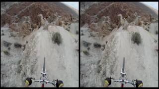 VRin - Virtual Reality Sport - Bicycle Rampage in Canyon - 3D - SBS - google cardboard