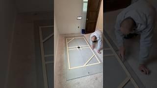 Installing Large Format tile in a shower floor. #tileshower