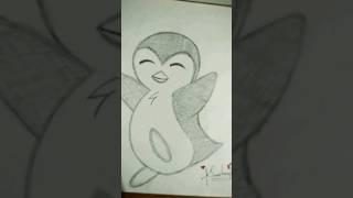 cute penguin sketch ️ #sushma sketch #shorts