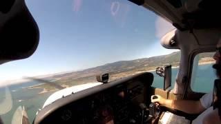 fly over santa cruz on a beautiful day