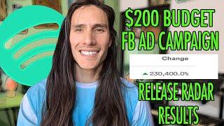 FB Ads For Music Artists | $200 Budget Campaign