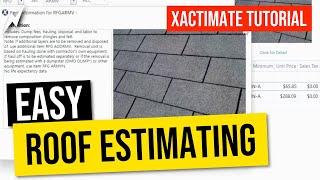 The RIGHT WAY to write a roof estimate in XACTIMATE