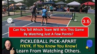 Pickleball! Decoding What's Happening On The Court And Predicting Who Will Win at Lightning Speed!