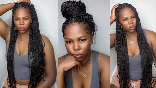 DIY SENEGALESE /Island  Twists with Curly Ends| First Attempt|| Nataya Rhall