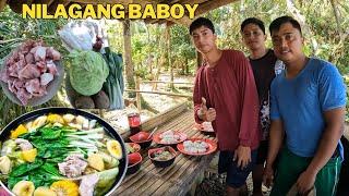 PAGLULUTO NG NILAGANG BABOY KASAMA SI UTOL @bomboyvlogs3518 SALO SALO PANGTANGHALIAN