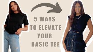 5 WAYS TO SPICE UP YOUR BASIC T-SHIRT! | Farida Bayoumi