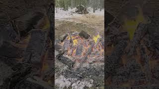 Campfire in the Snow