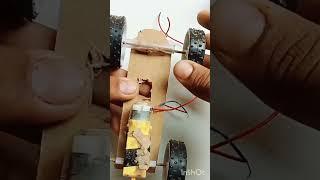 how to make a DC motor car science project shorts