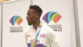 World Championships: Matthew Hudson-Smith of Great Britain wins 400m Bronze medal in 44.66